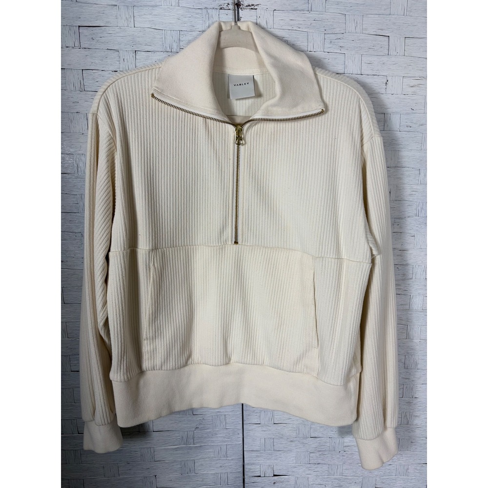 Varley Cyrus Womens Pullover Half Zip Cord Sweat Ribbed Cozycore VAR01090